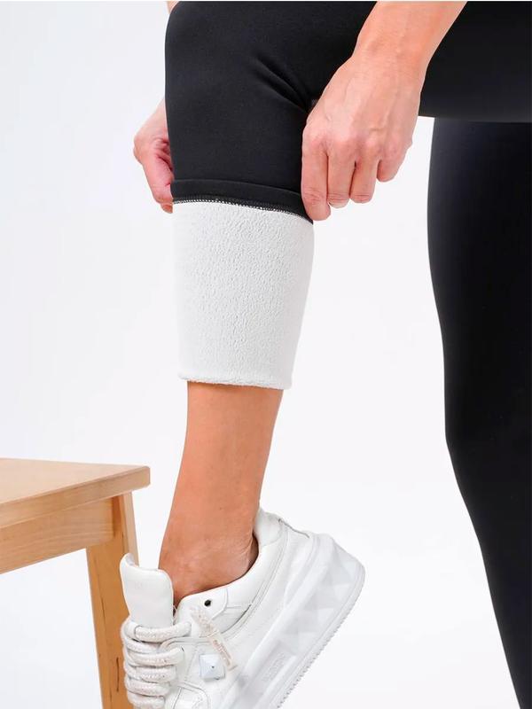 Жіночі утеплені лосини на білому поларі S–3XL