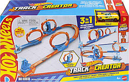 Трек Hot Wheels Track Creator Потрійна петля Triple Loop Pack JDW39 ігровий набір з машинкою та елементами для швидкісних гонок