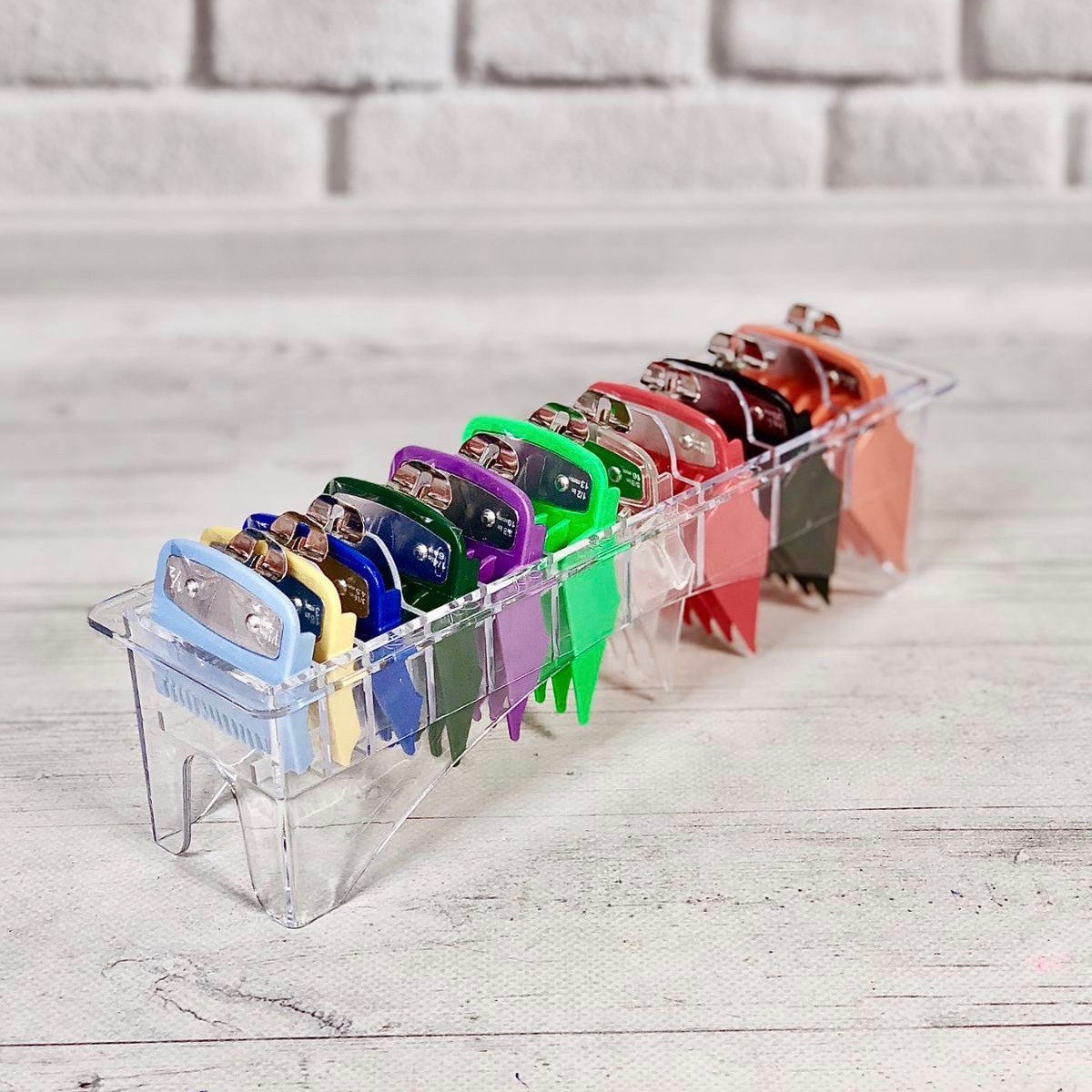 Набір кольорових насадок для машинки для стрижки (10 шт) XWS-02, фото 1