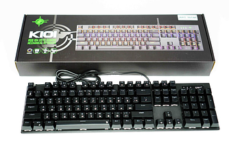 Клавіатура механічна ігрова K101 з підсвіткою RGB, дротова клавіатура для ПК і ноутбука.