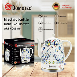 Керамічний електрочайник 1,4 л Domotec MS-7837/9840 1000 Вт