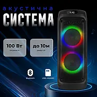 Портативна акустична система SVEN PS-770 Колонка Bluetooth 100 Вт Акустичні колонки TWS FM Потужна акустична система