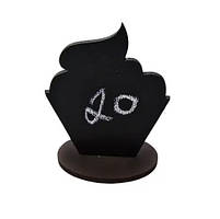 Цінник дерев'яний крейдовий на підставці "Кекс" 10,5см