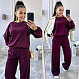Костюм двійка із турецького мікровельвету Мод : 771-987 Кольори: Графіт, Бургунді, Пляшка, фото 6