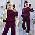 Костюм двійка із турецького мікровельвету Мод : 771-987 Кольори: Графіт, Бургунді, Пляшка, фото 5