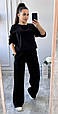 Костюм двійка із турецького мікровельвету Мод : 771-987 Кольори: Чорний, Хакі, Джинсовий, фото 3