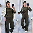 Костюм двійка із турецького мікровельвету Мод : 771-987 Кольори: Чорний, Хакі, Джинсовий, фото 7