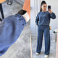 Костюм двійка із турецького мікровельвету Мод : 771-987 Кольори: Чорний, Хакі, Джинсовий, фото 10
