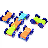 Гра Веселий трамплін 7 рівнів 5в1 столик конструктор 4 машинки 8 фломастерів 49*68*30,5см (6849), фото 7