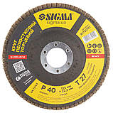 Круг пелюстковий торцевий Т27 (прямий) Ø 125 мм P40 SIGMA (9172041), фото 2