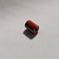 Керамічна намистина червона, 4мм*6мм. Косівська кераміка намистини ручної роботи.