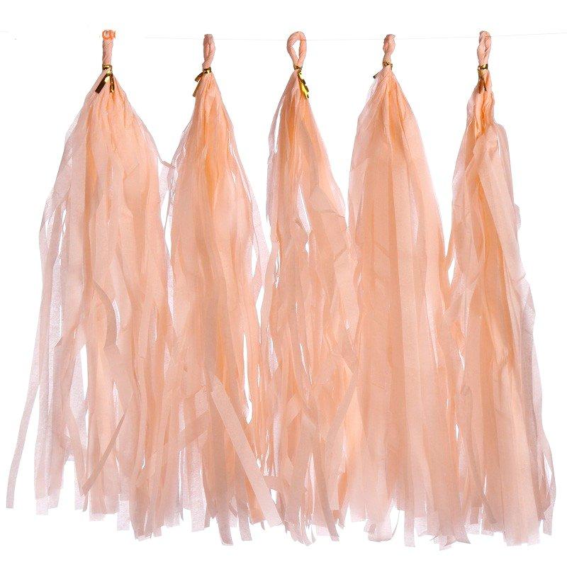 Гірлянда тассел персикова 5 од
