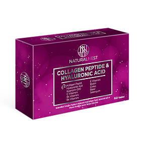 Дієтична добавка Колаген + гіалуронова кислота NATURALNEST, 60 таб. Лівеста