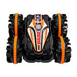 Плаваючий позашляховик-амфібія 4WD з двома моторами, оранжевий – радіокерована модель, фото 9