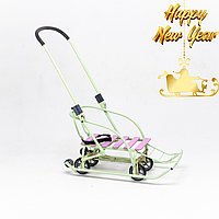 Санки-трансформер дитячі з колесами Мрія LUX 2026 колір: стигле яблуко