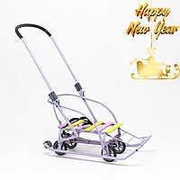 Санки-трансформер дитячі з колесами Мрія LUX 2026 колір: бузковий