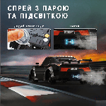 Велика Гоночна Машинка для Дрифту на Акумуляторі з Паром і LED Підсвічуванням на Пульті Управління RC Race Muscle Car 4WD 28 см, фото 3
