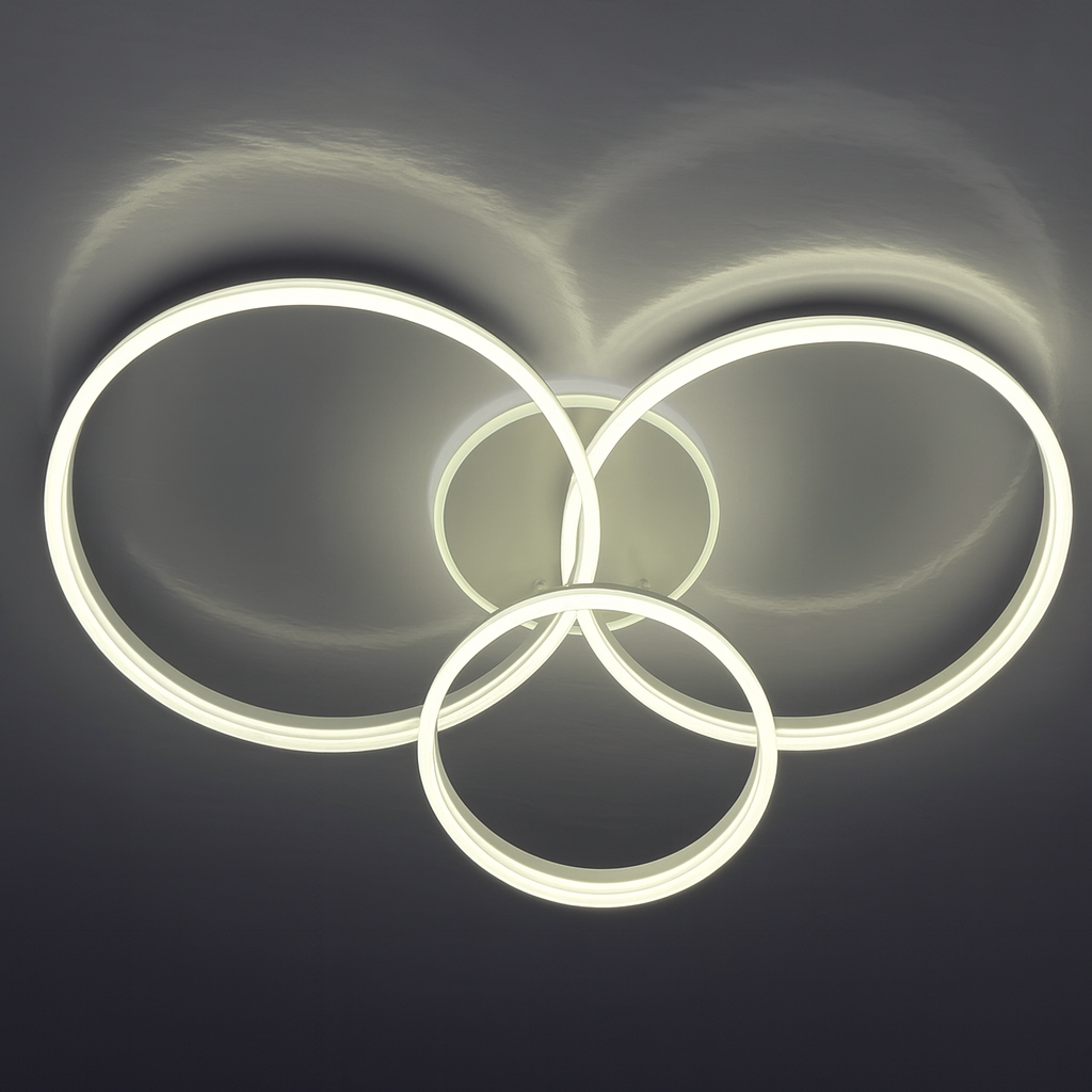 Люстра Led кільця Linisoln 100W до 20 м² колір  5216-30*40*50 WH, фото 1