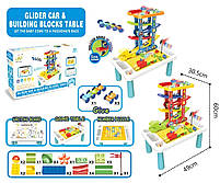 Гра Веселий трамплін 7 рівнів 5в1 столик конструктор 4 машинки 8 фломастерів 49*68*30,5см (6849), фото 2