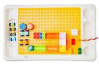 Гра Веселий трамплін 7 рівнів 5в1 столик конструктор 4 машинки 8 фломастерів 49*68*30,5см (6849), фото 8