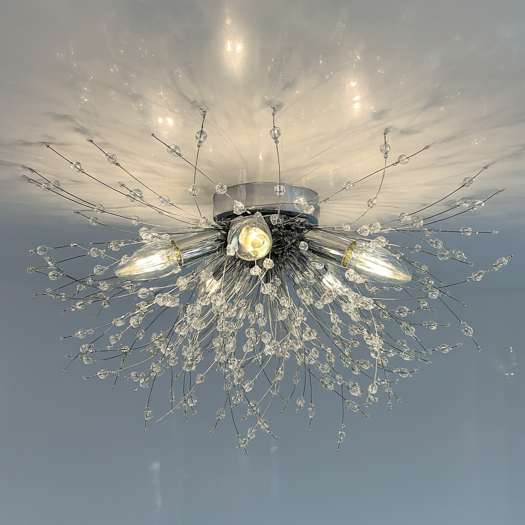 Люстра стельова Кульбаба LUMINARIA цоколь E14 ламп 8 шт колір Хром ROXY C 5xE14 R500 CHROME, фото 1