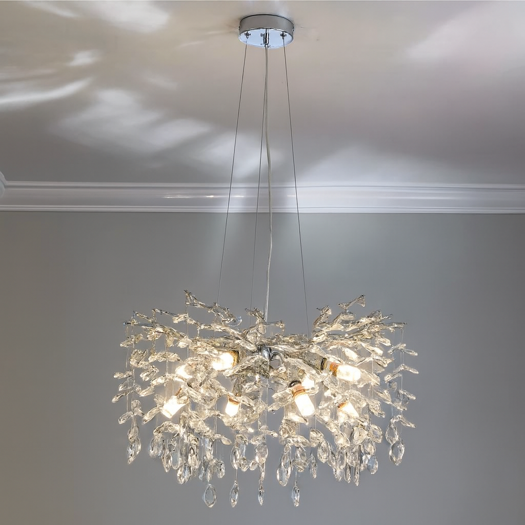 Люстра сучасна підвісна LUMINARIA цоколь E14 ламп 9 шт колір Хром BELLA 8xE14 R600 CHROME, фото 1