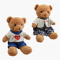 М`яка іграшка - 2 види, “Ведмедик”, розмір - 30х15х44 см, знімний одяг M 18524