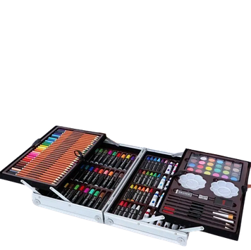 Набір для дитячої творчості та малювання 145 предметів OPT-TOP юний художник у валізі блакитний (1756375690)