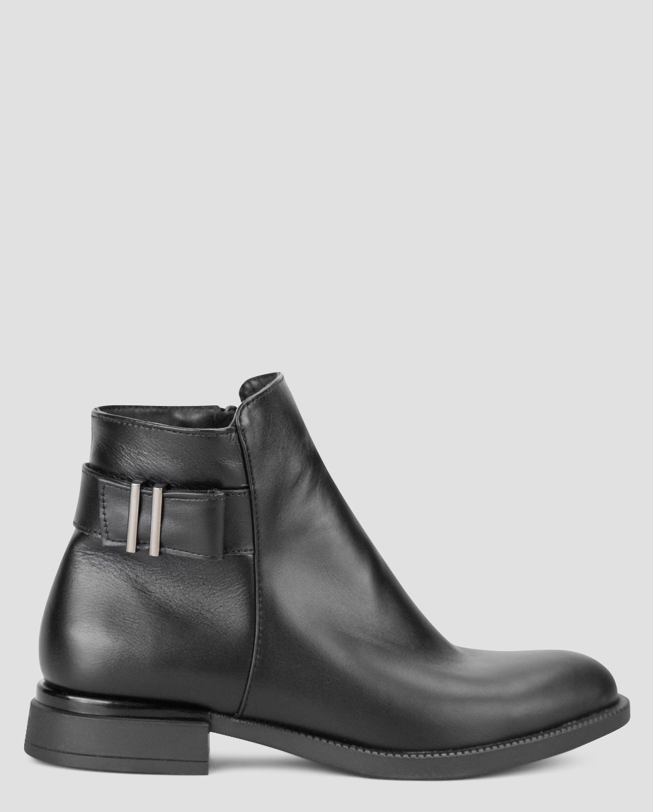 Черевики низькі жіночі чорні натуральна шкіра Україна ALROMARO — розмір 37 (24 см) (модель: ALR1435-86BKblack-1), фото 1