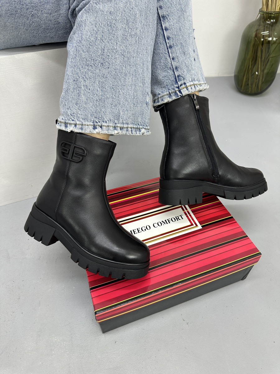 Черевики жіночі зимові MeegoComfort 24A10032-3 Black чорні шкіряні 36, фото 1