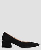 Туфлі-човники жіночі чорні натуральна замша Україна ALROMARO — розмір 36 (23 см) (модель: ALR1671-77Zblack)