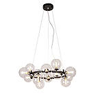 Підвісна люстра з прозорими плафонами 7841019-15 BK+CL, фото 2