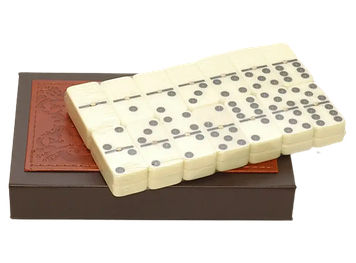 Настільна гра доміно OPT-TOP у подарунковому шкіряному футлярі (1956795185)