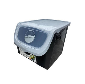 Контейнер для овочів 12 л 23,5х32,5х23,5 см Hobby Life 02 1506 чорний зі світло-сірим