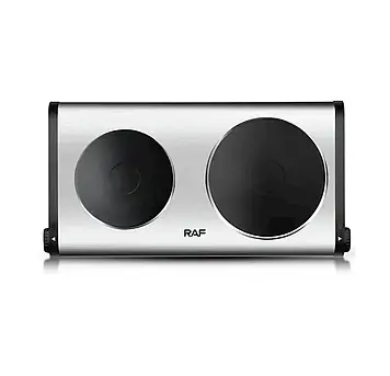 Електрична плита на дві конфорки неіржавка сталь RAF R8014 2500 Вт (2087381063)