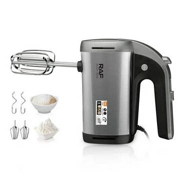 Електричний міксер для кухні на 5 швидкостей RAF R.6691 650 Вт (2087381066)