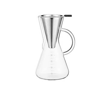 Кемекс для заварювання кави з фільтром скляний 600 мл Ardesto Mars AR0706CM