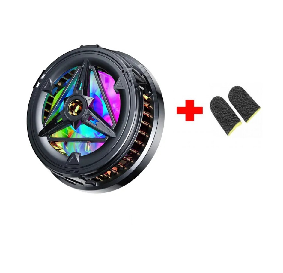 Магнітний-затискний 2в1 напівпровідниковий радіатор-вентилятор (кулер) для смартфона Sarafox T9, фото 1