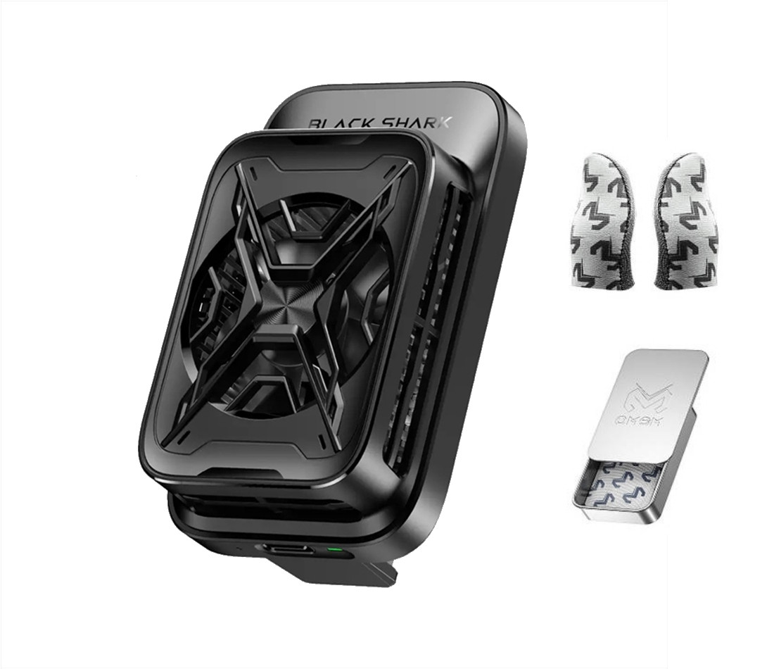 Комплект: кулер Black Shark FunCooler K40 та ігрові напальники Memo Pro з боксом для зберігання, фото 1