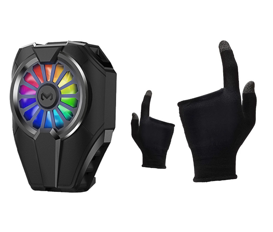 Ігровий комплект: кулер охолодження MEMO DL06 ігрові рукавички FS02, фото 1