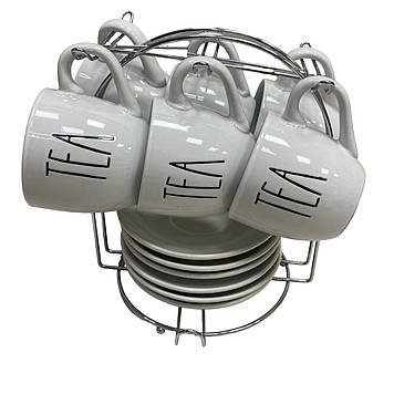 Сервіз чайний на стійці 12 предметів 230 мл S&T 1529-18 White