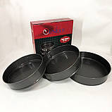 Набір форм для запікання страв у духовці, Форма для випічки нержавіюча сталь Форма випічки кругла QK-30, фото 3