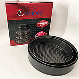 Набір форм для запікання страв у духовці, Форма для випічки нержавіюча сталь Форма випічки кругла QK-30, фото 5