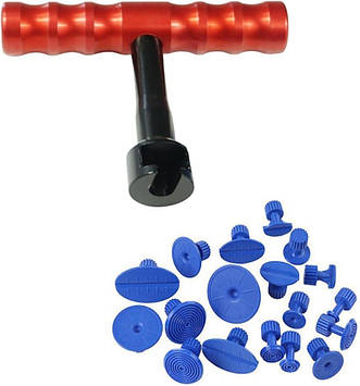 Набір для видалення вм'ятин на автомобілі iCarPro з грибками 18 шт Червоно-чорний (С051363)