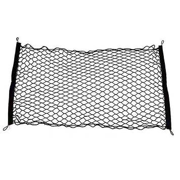 Сітка кишеня в багажник автомобіля Icar на гачках 110х60 см Чорна (С051252)