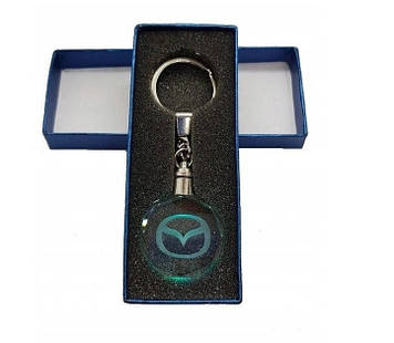 Брелок автомобільний на ключі GF з логотипом Mazda з підсвіткою (232323244)