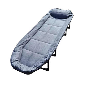 Шезлонг розкладний садовий пляжний No Brand 66х200 см Синій (2104618499)