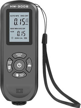 Товщиномір фарби цифровий Icar HW-300 S 0 — 2000 мкм Fe і Nfe Чорний (050739)