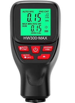 Товщиномір фарби цифровий Icar HW-300 Max 0 — 2000 мкм Fe і Nfe Чорний (050741)