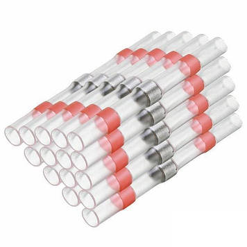 Термоусадкова гільза з приспівом PR термоусадка 0.5-1.0 мм2 100 шт Червоний (C050946-100)